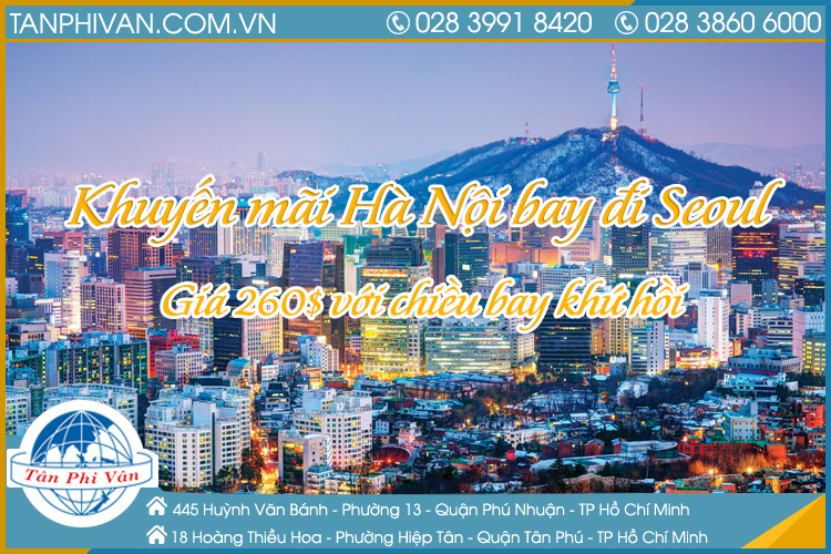 vé máy bay khứ hồi hà nội đi seoul giá rẻ